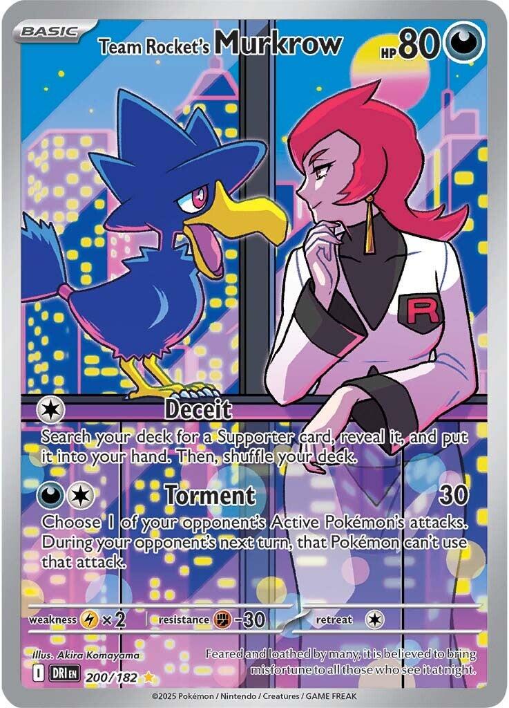 Destined Rivals Team Rocket's Murkrow Pokémon card